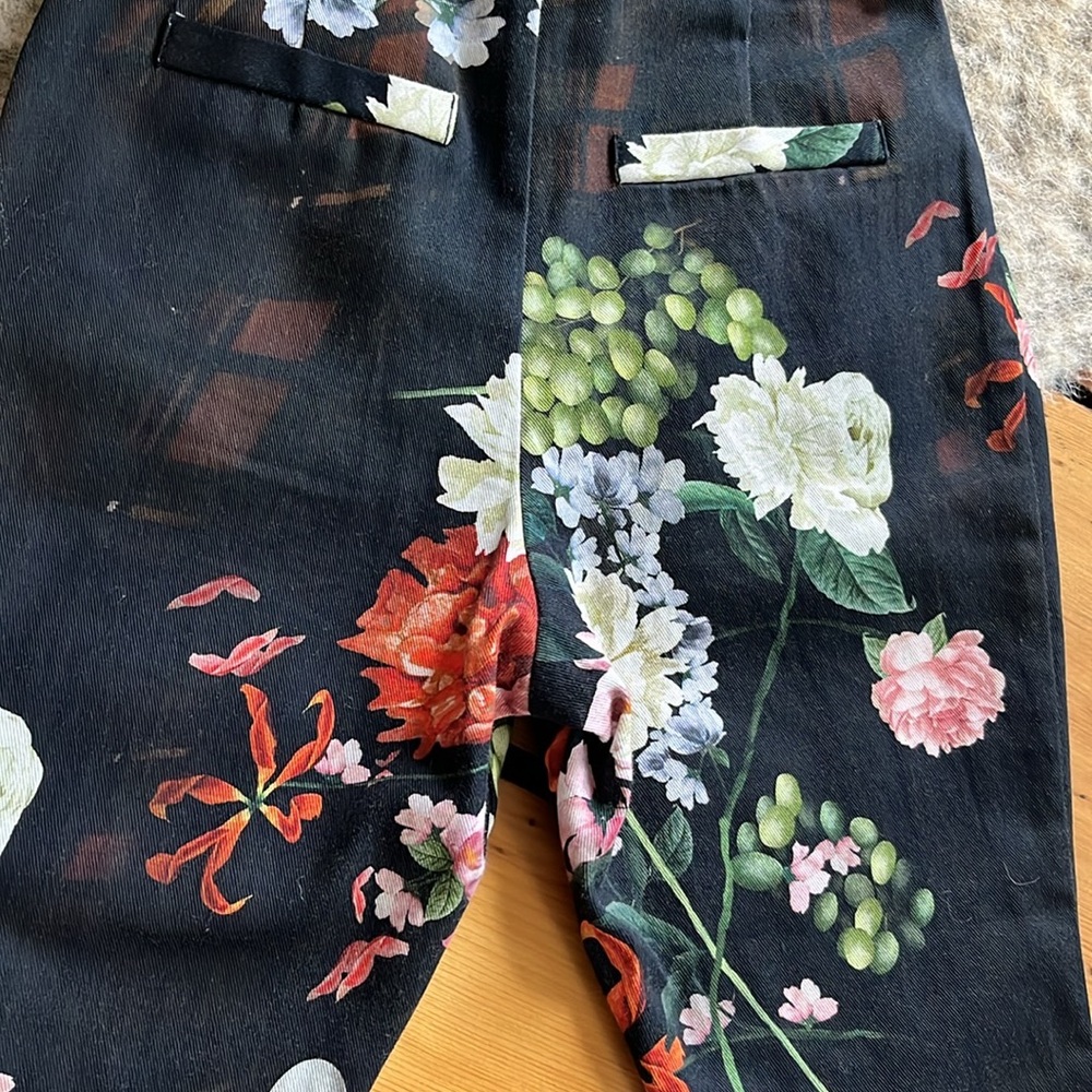Wolf & Rita Kids’ Andre Black Winter Floral Print Trouser Pant—2T - Picture 9 of 10